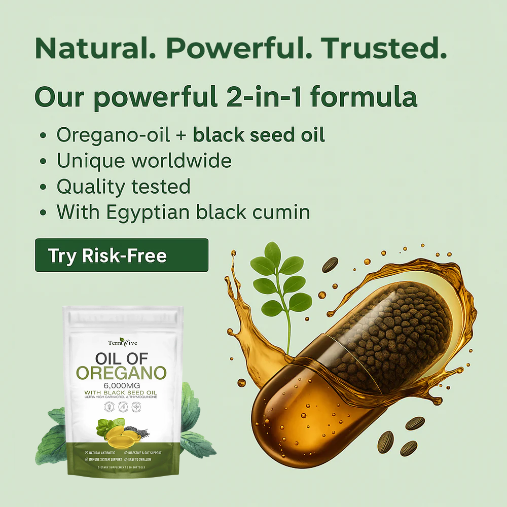 Oil of Oregano with Black Seed Oil Softgels